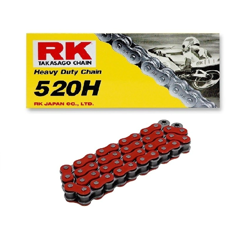 RK Cadena Moto Transmisi�n 520 x 120 H reforzada roja