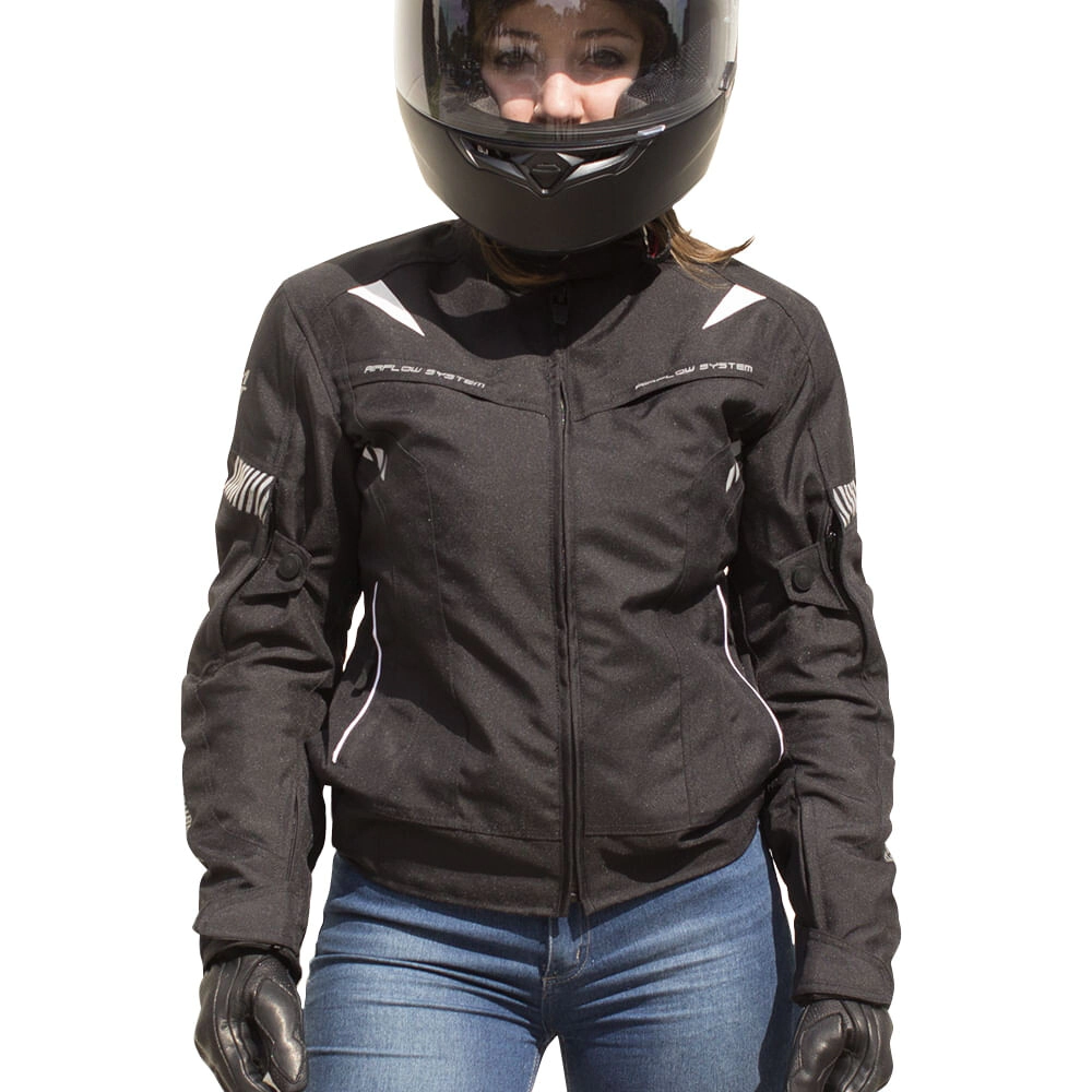 Campera Fourstroke Wanderlust Mujer negro aguamarina talle S