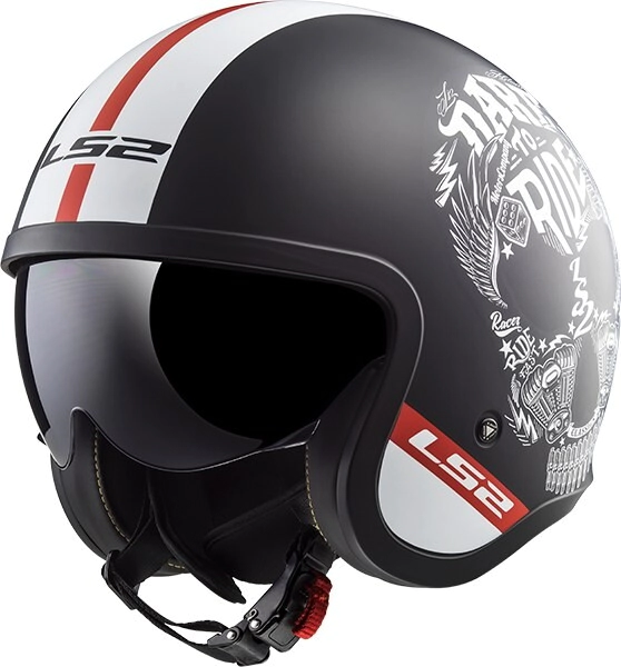 CASCO ABIERTO VISOR 599 SPITFIRE INK MAT BLAWHI TALLE L -LS2-