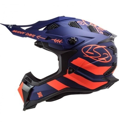 CASCO INTEGRAL 700 SUBVERTER CARGO AZUL NARANJA TALLE M - LS2 -