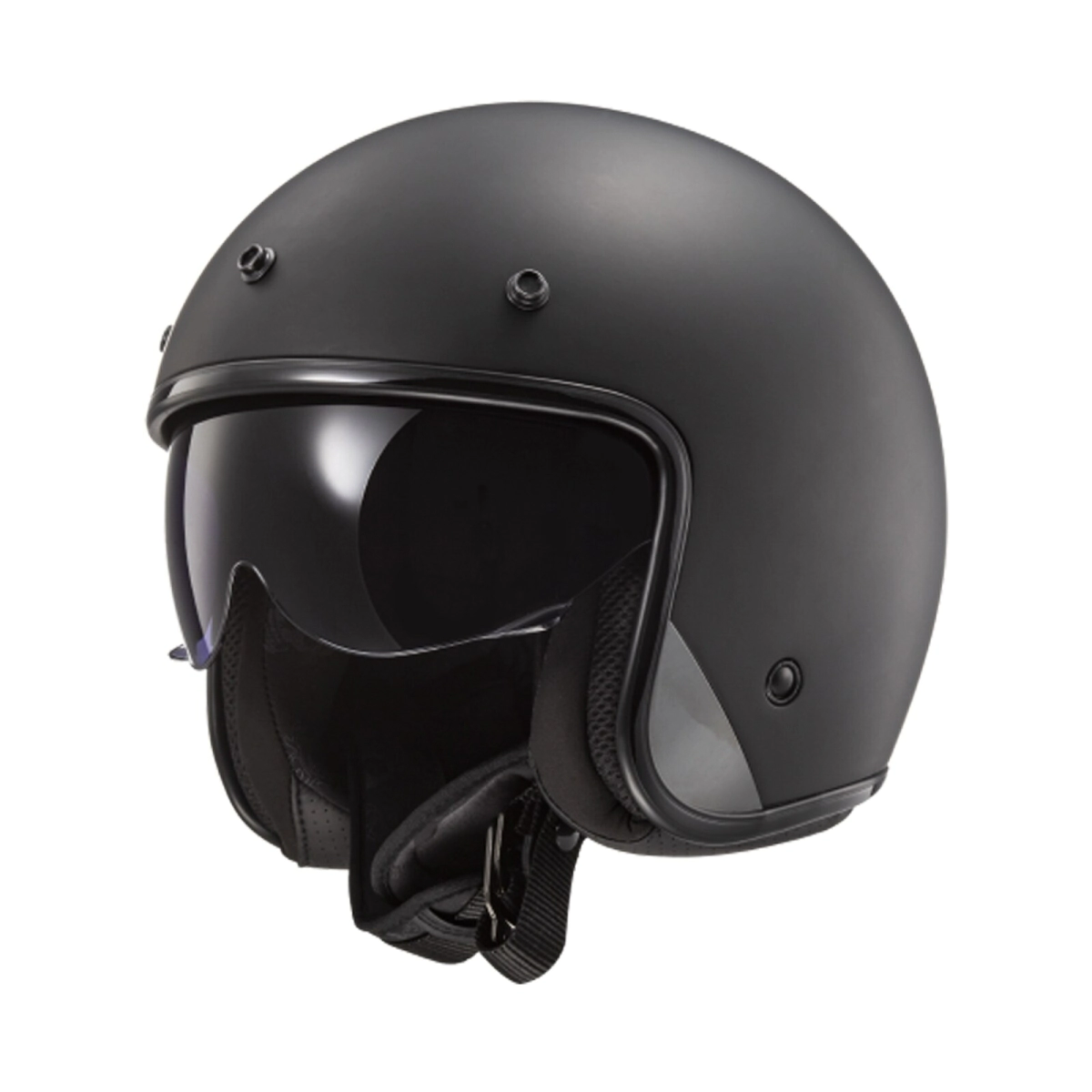 CASCO ABIERTO OF601 BOB SOLID MATT BLACK TALLE L -LS2-