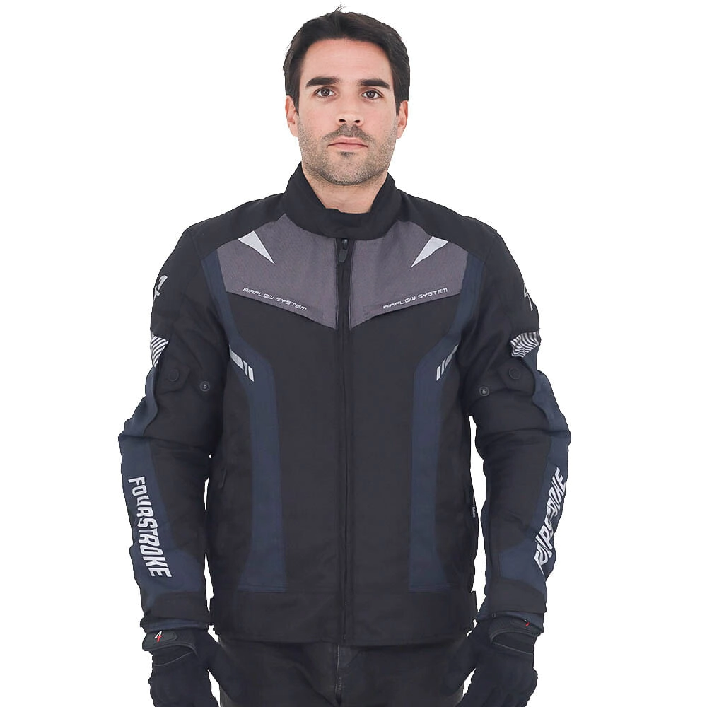 CAMPERA WARRIOR V2 NEGRO GRIS TALLE S -FOURSTROKE-