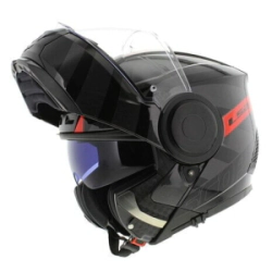 Casco LS2 Rebatible Doble Visor FF902 Hamr BK Ti/rd GS