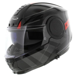 Casco LS2 Rebatible Doble Visor FF902 Hamr BK Ti/rd GS
