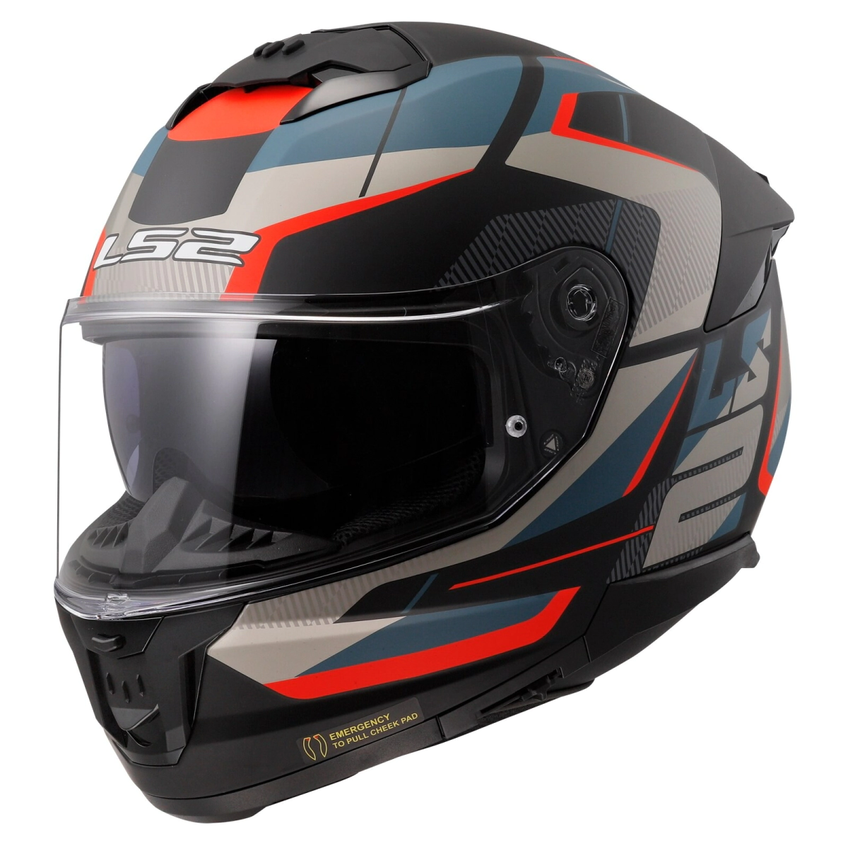 CASCO INTEGRAL DOBLE VISOR FF808 ROAD BK/BL MT BLACK BL TALLE L -LS2 -