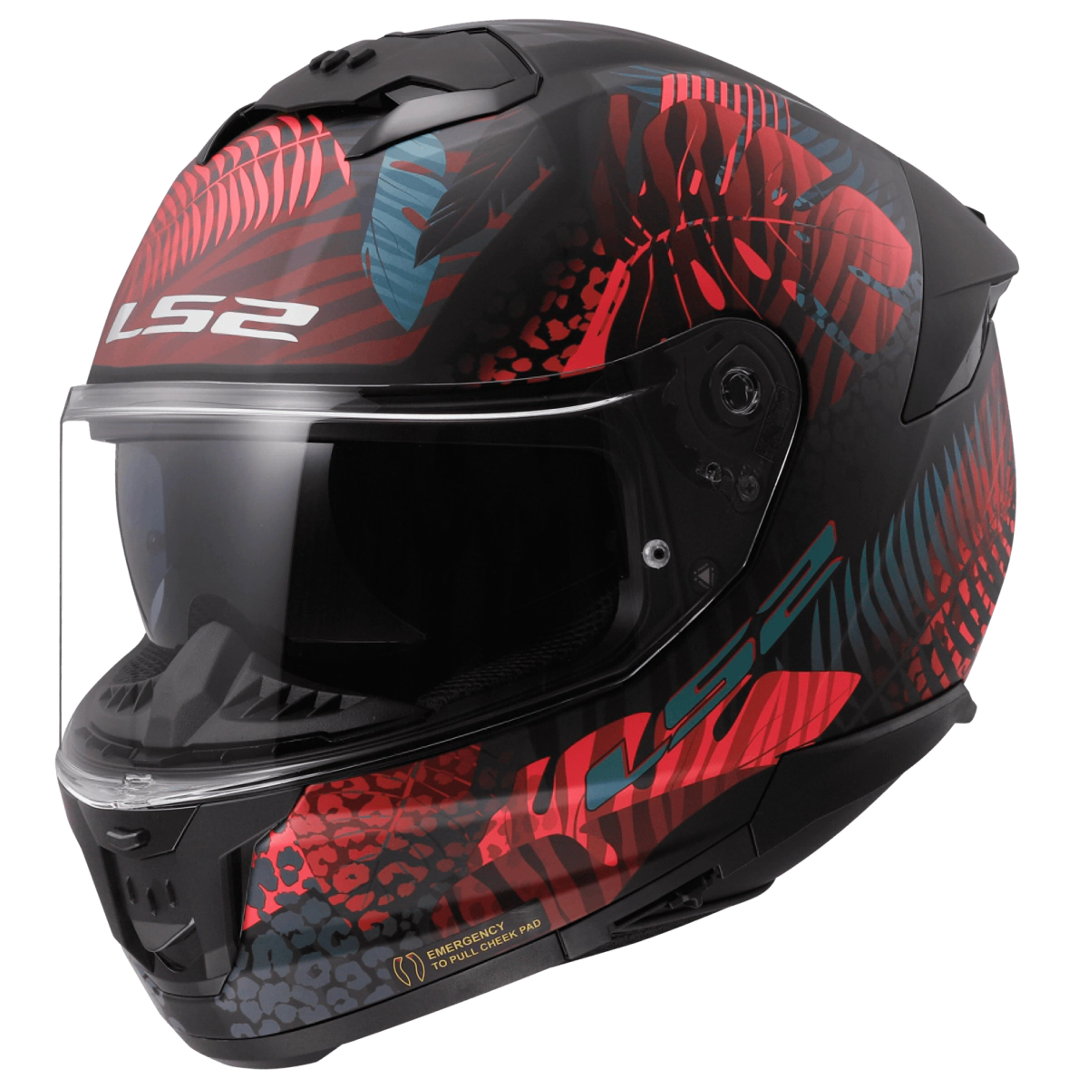 Casco LS2 808 Stream II Jungle Negro / Rosa / Mate
