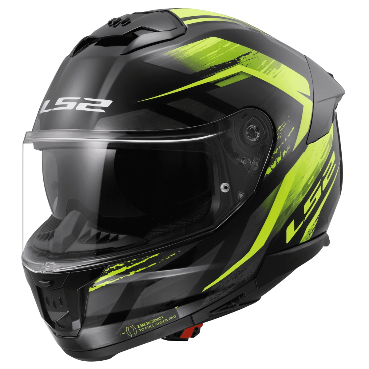 Casco LS2 808 Stream II Fury Amarillo / Negro / Mate