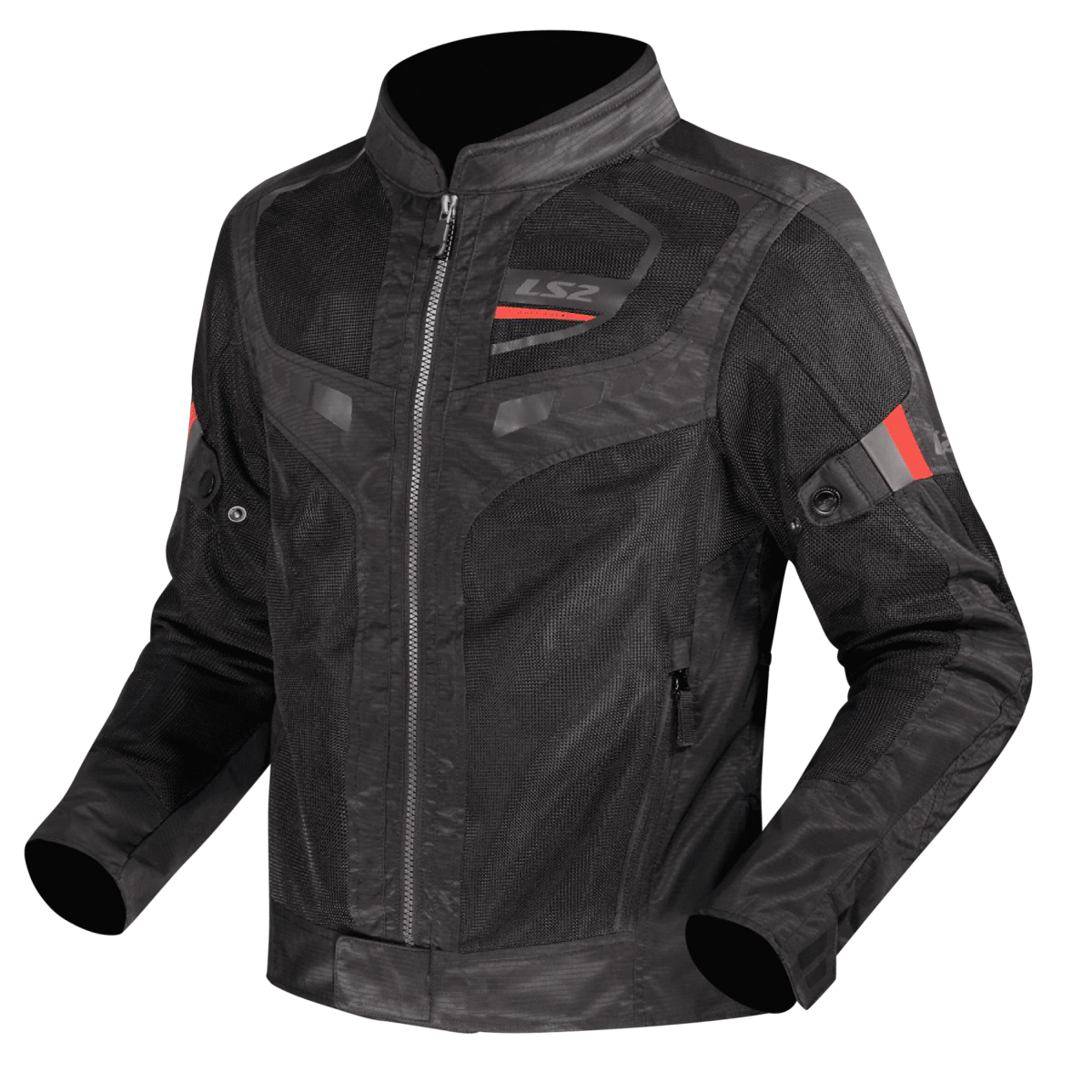 Campera Ls2 Garda Air Hombre Negra / Rojo