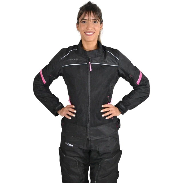 Campera corta Ruder Kosmos negro amarillo ne�n talle XS