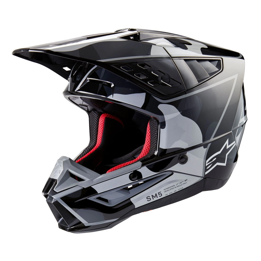 Casco Alpinestars Motocross S-M5 Rover 2 ECE negro gris talle M