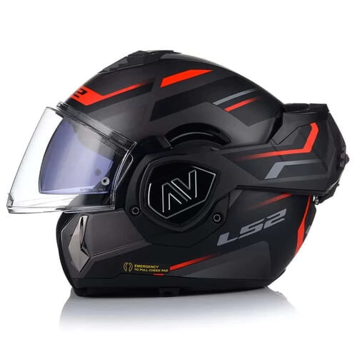 Casco LS2 906 Advant Kuka Negro / Rojo / Mate