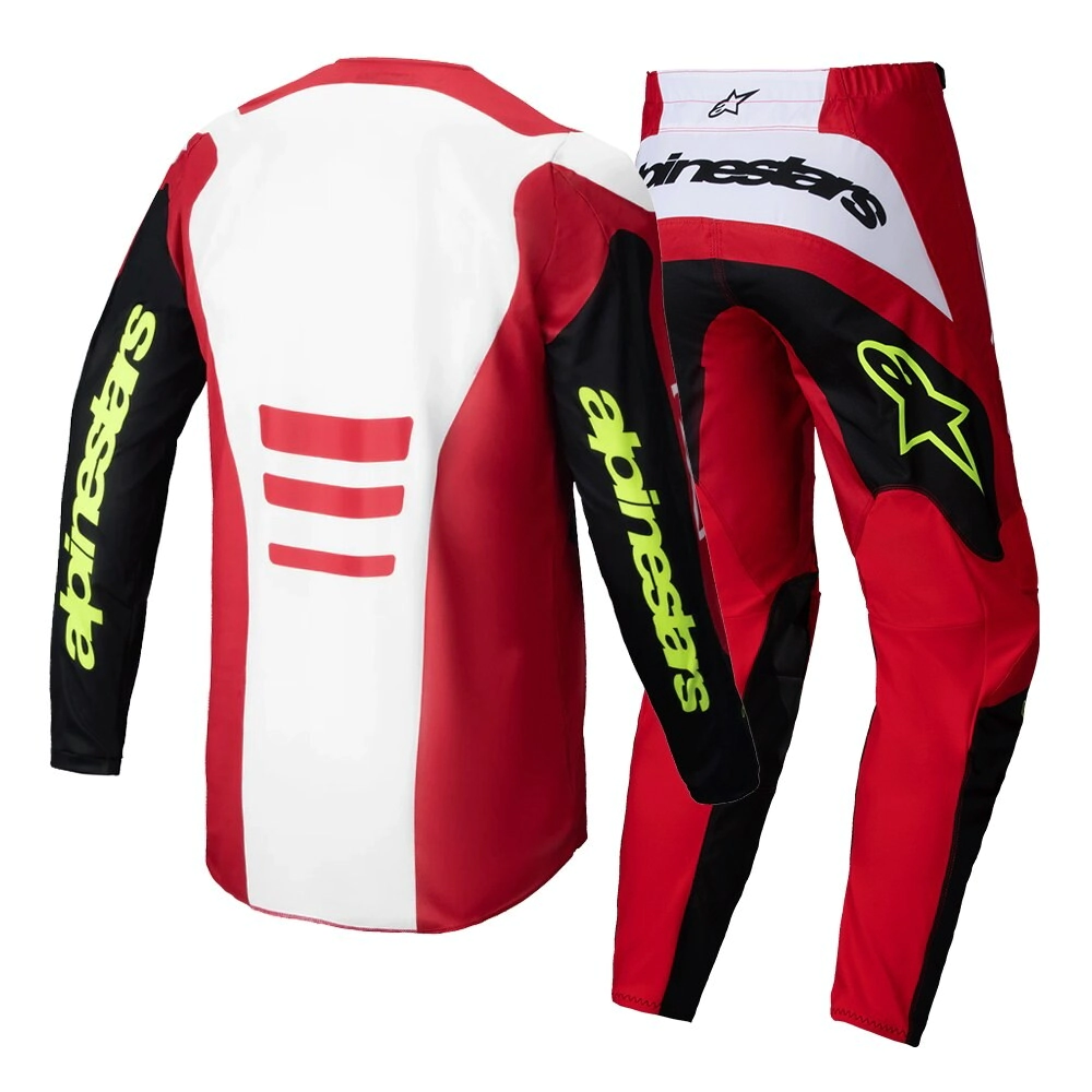 Conjunto Alpinestars Motocross Fluid Haul BR rojo negro talle 32