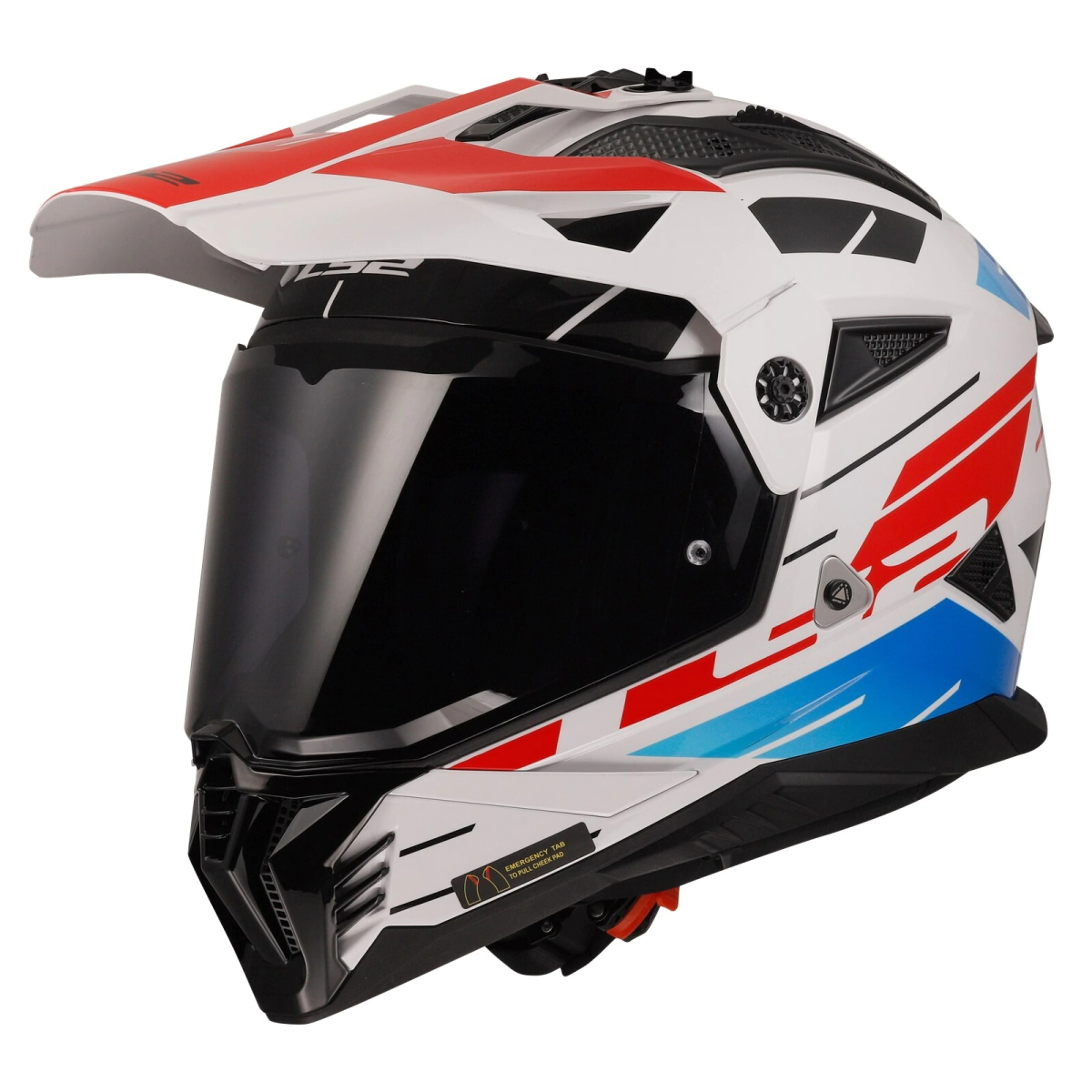 CASCO INTEGRAL MX702 NAMIB WH/BL/RD GS TALLE M -LS2 -
