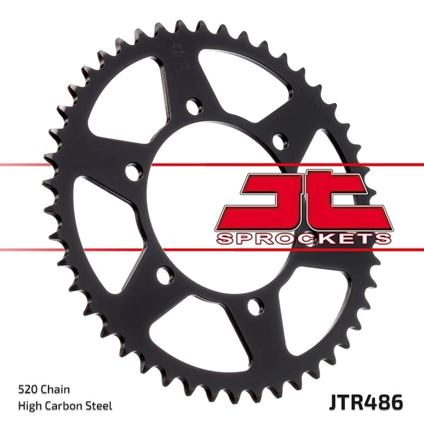 JT Sprockets Corona Moto JT486.43 43 dientes acero Kawasaki Suzuki Yamaha multi-modelo negro