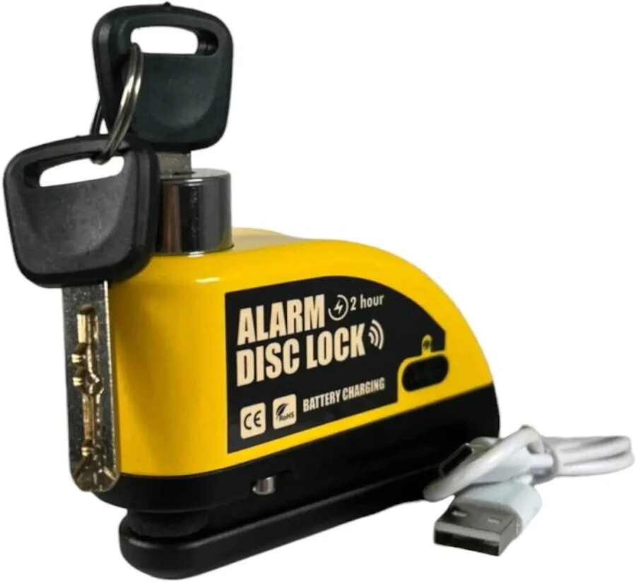 Traba disco Ruder Disco Alarma USB amarillo
