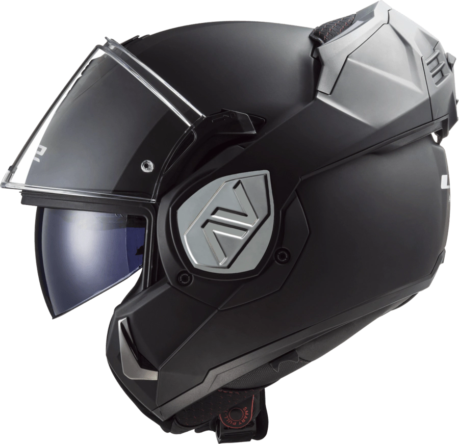 CASCO REBATIBLE FF906 ADVANT SOLID CROMADO NEGRO GRIS MATE TALLE L - LS2 -
