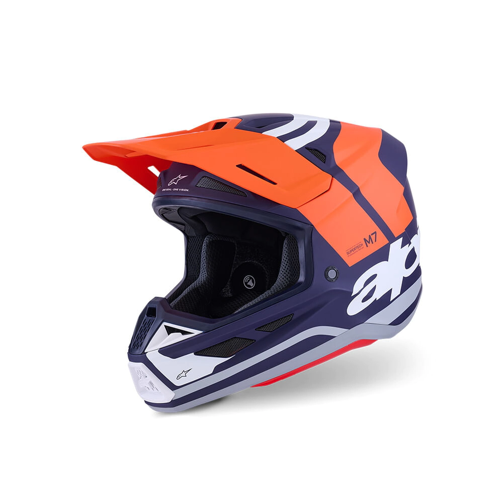 Casco Alpinestars Motocross S-M7 Core Helmet ECE06 naranja azul talle L