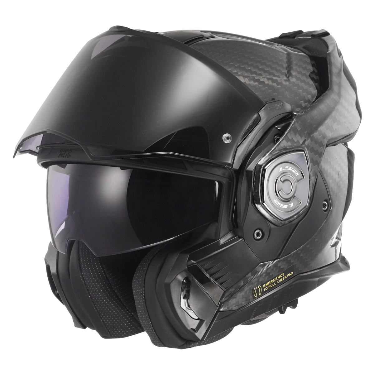 CASCO REBATIBLE FF901 ADVANT X CARBONO SOLID NEGRO MATE TALLE XL - LS2 -