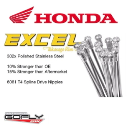 Excel Juego Rayos Moto Honda delantero 21 x 1.60-36 Unidades