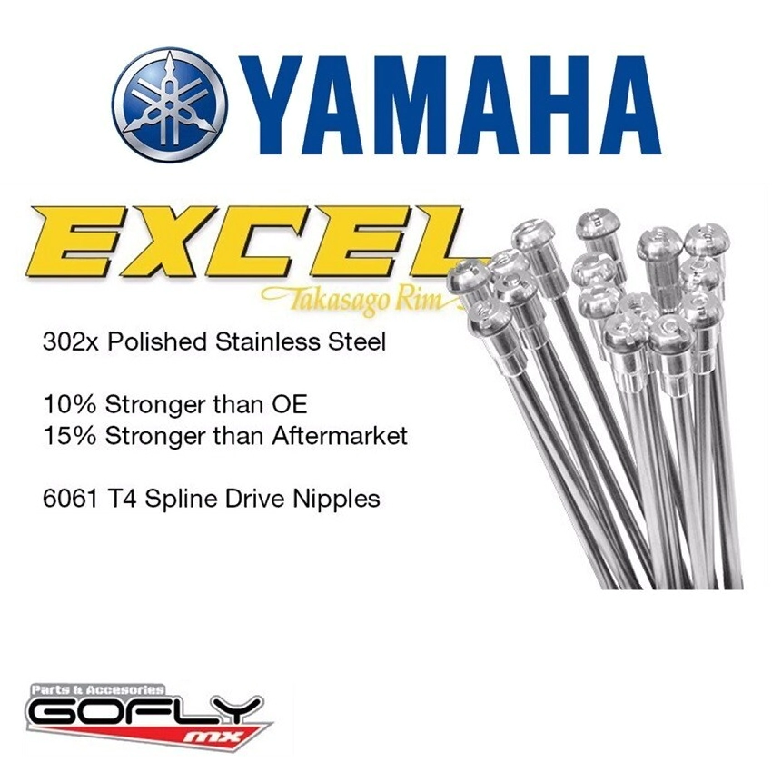 Excel Rayos Moto con Niples tras Yamaha Notako