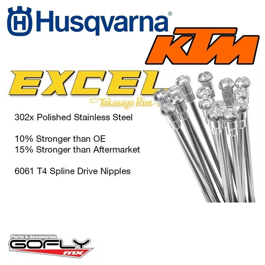 Excel Rayos Moto con Niples tras KTM Notako