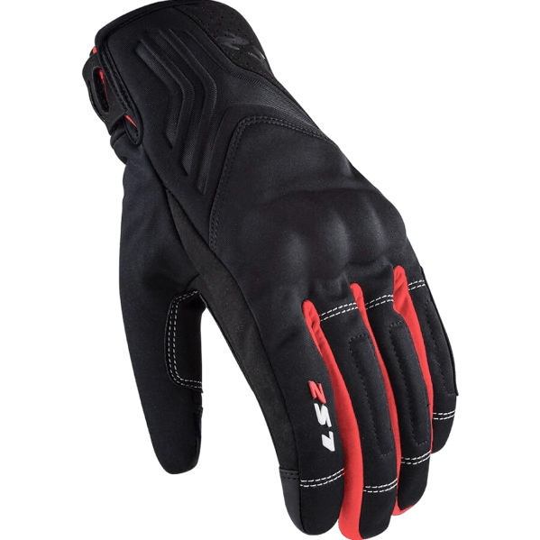 GUANTES JET 2 M ROJO NEGRO TALLE M -LS2-