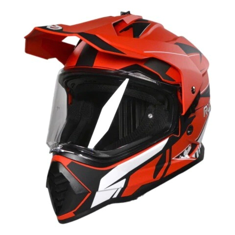 CASCO OFF ROAD MAXIM ROCK ROJO NEGRO TALLE XS -RUDER-