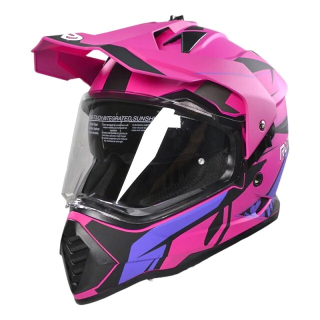 CASCO OFF ROAD MAXIM ROCK FUCSIA VIOLETA TALLE XS -RUDER-