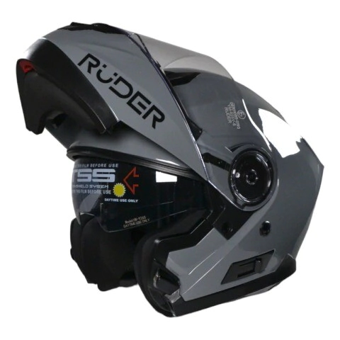 Casco Ruder Rebatible Domecq Solid gris talle S