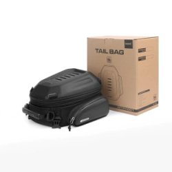 Rhinowalk Bolso Mochila trasero Moto impermeable 12L-18L r�gido expansible negro mate