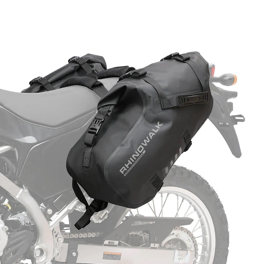 Rhinowalk Alforjas Laterales Moto impermeables 28L (par) mate negro