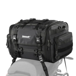 Rhinowalk Bolso trasero Moto impermeable 40L Expansible -60L negro