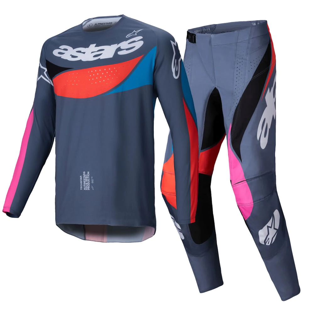 Conjunto Alpinestars Motocross Techstar Dreem gris talle 38