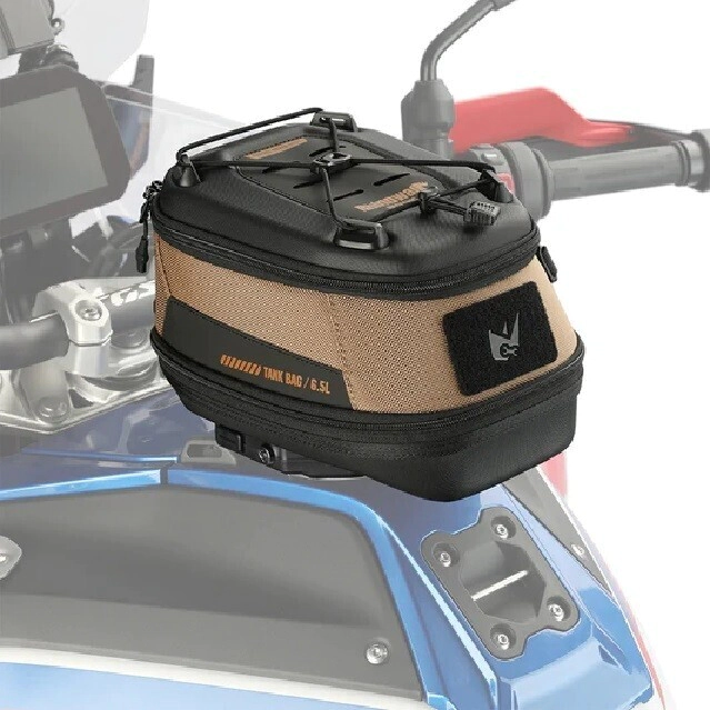 Rhinowalk Bolso Tanque Moto Magn�tico 5L-6.5L Mechanic con anclaje marr�n