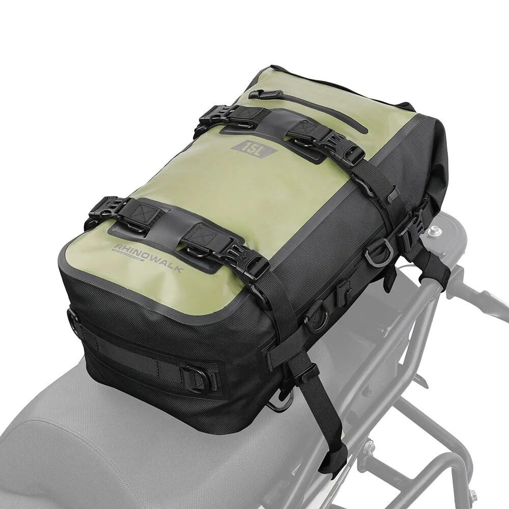 Rhinowalk Mochila Moto 15L y Bolso trasero Modular impermeable verde