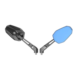 Kewig Espejos Square manubrio Moto rebatibles aluminio antivaho antireflejo azul