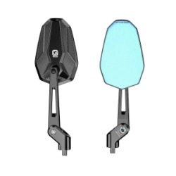 Kewig Espejos Square manubrio Moto rebatibles aluminio antivaho antireflejo azul