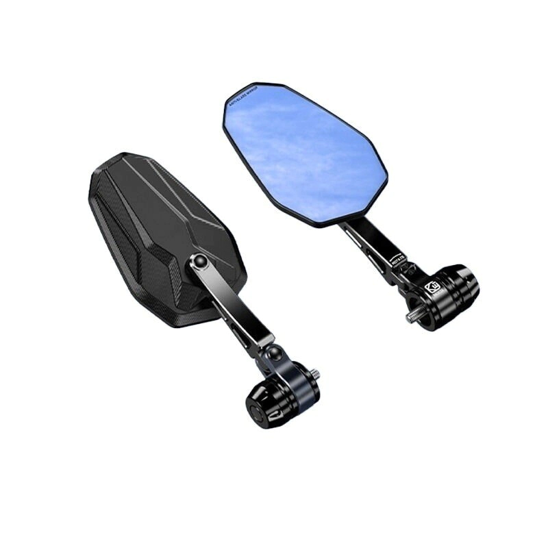 Kewig Espejos Square Pu�os Moto rebatibles aluminio antivaho antireflejo azul