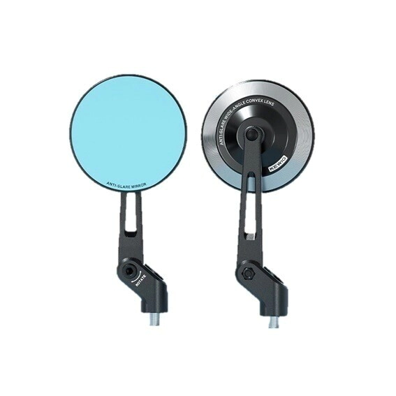 Kewig Espejos Round manubrio Moto rebatibles aluminio antivaho antireflejo azul