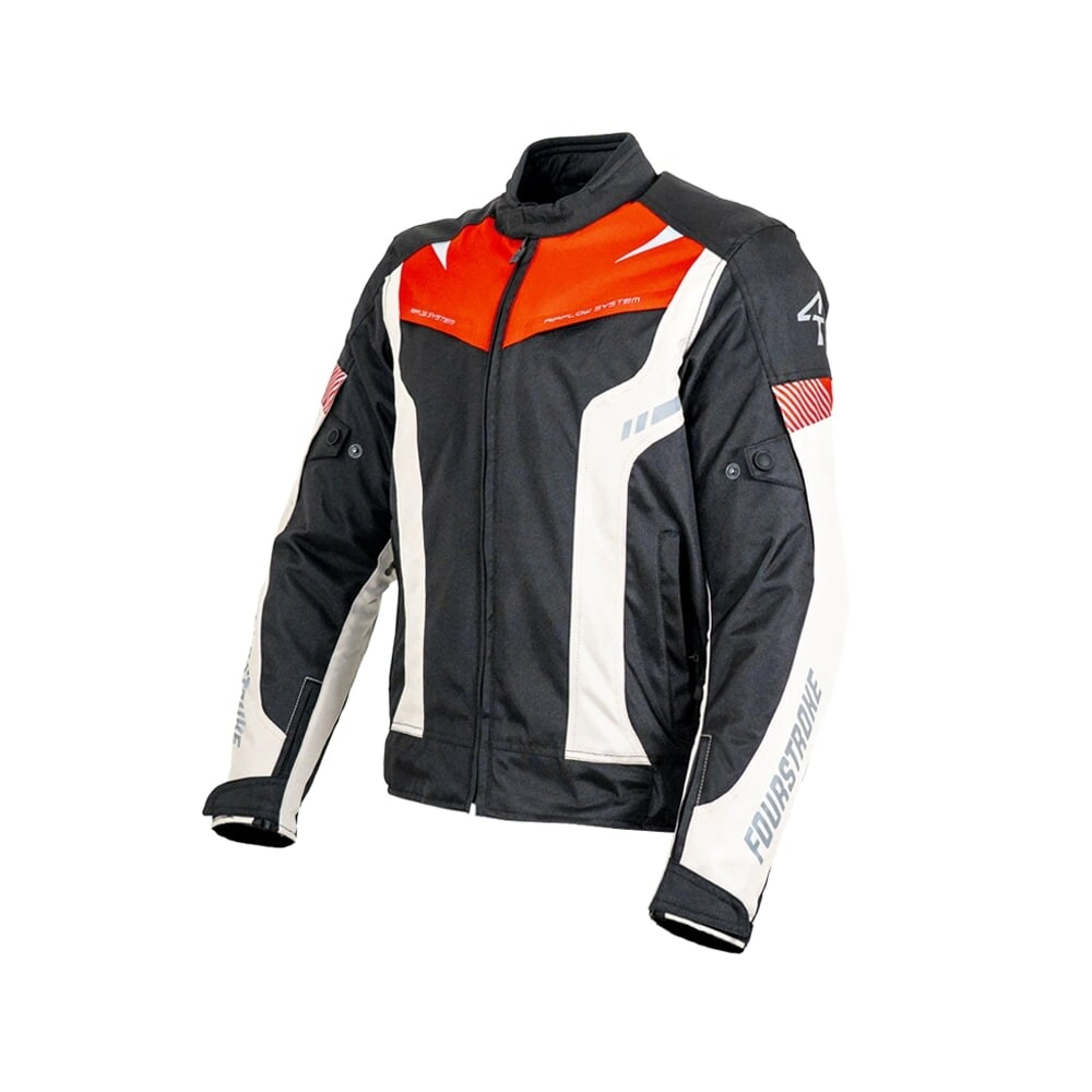 Campera Fourstroke Warrior WP negro rojo talle S