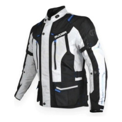 Campera Ruder larga Magnus 4 Estaciones Hombre Gris/Negro/Azul