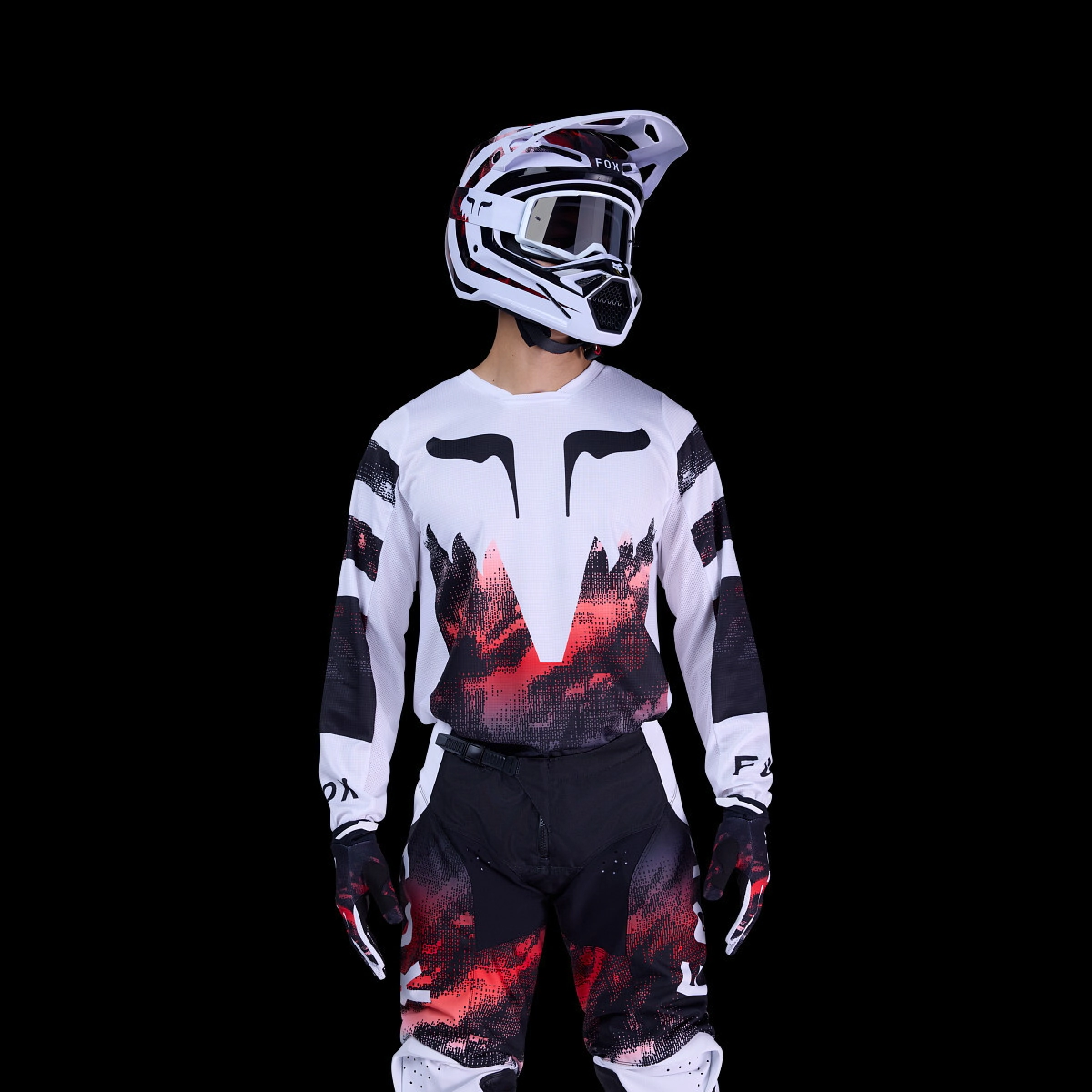 REMERA CROSS 180 KAIROS BLANCO ROJO FLUOR TALLE XL -FOX-