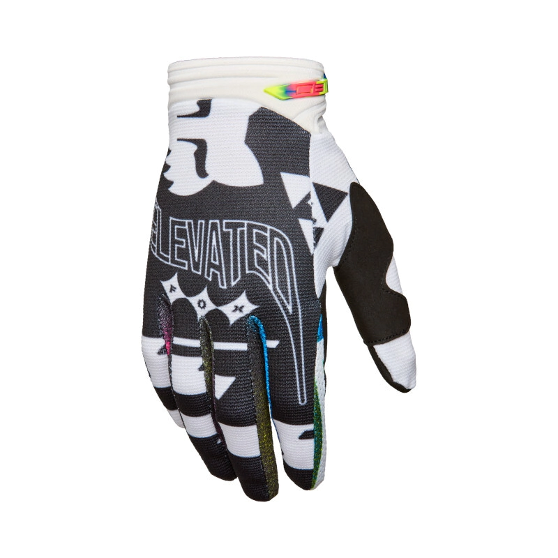 GUANTES CROSS 180 IMAGE COSMO BLANCO NEGRO TALLE M -FOX-