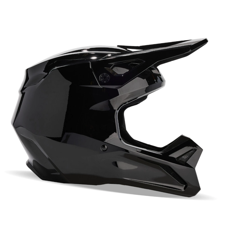 CASCO CROSS V1 SOLID NEGRO BRILLO TALLE XL -FOX-