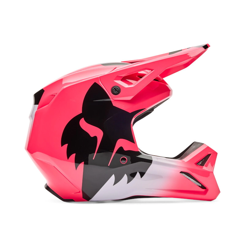 CASCO CROSS V1 SHIELD ROSA BLANCO NEGRO TALLE XL -FOX-