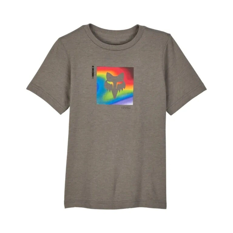 REMERA CASUAL YTH SCANS PREM SS TEE GRIS HEATHER GRAPHITE TALLE M -FOX-