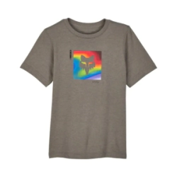 Remera Fox Casual Scans Premium SS Tee Gris Heather Graphite ni�o