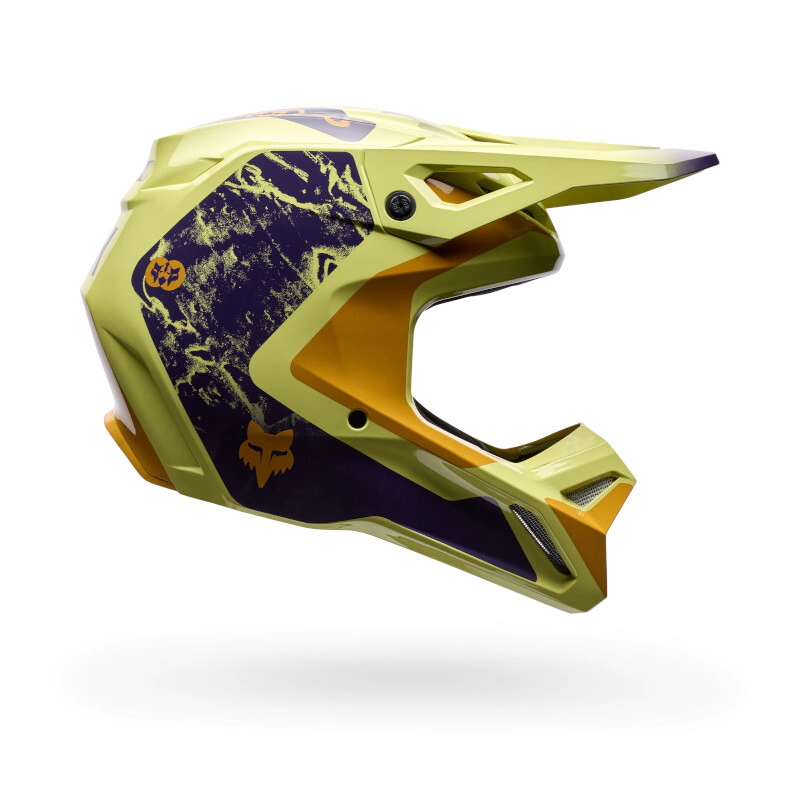 CASCO CROSS V1 IMAGE PRINT AMARILLO TALLE M -FOX-