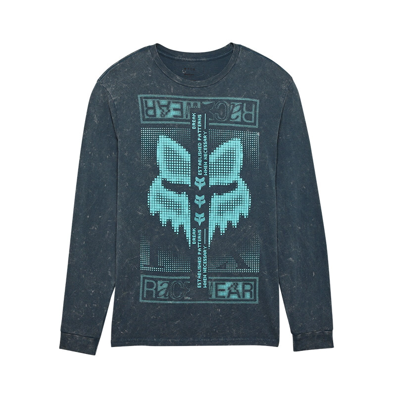 REMERA CASUAL THROTTLE LS PREM TEE CELESTE TALLE XL -FOX-