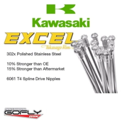 Excel Juego Rayos Moto tras Kawasaki 18X 1.85/2.15-36 Rayos
